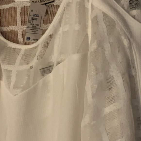 Nice  Maya Brooke White 2 pc dress with  matching jacket - Picture 5 of 11